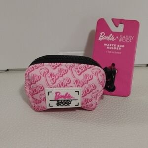Barbie x Sassy Woof Pink Waste Bag Holder NWT